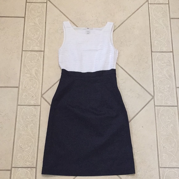 White top navy bottom dress Clearance